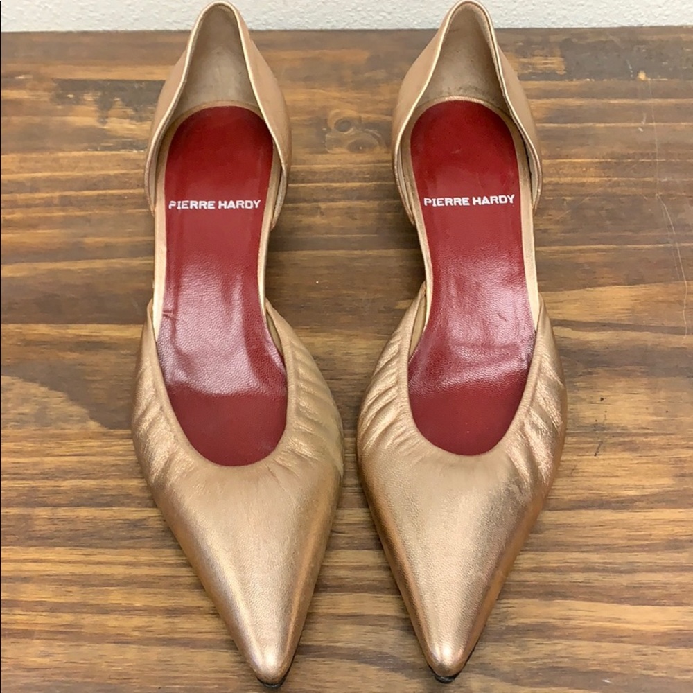 Pierre Hardy Kitten Heels, Blush/Rose Gold